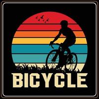 Bike and cycling t-shirt designs Vector mountain bike retro vintage bike t-shirt design