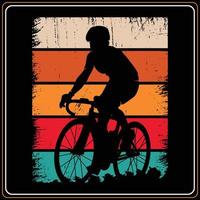 Bike and cycling t-shirt designs Vector mountain bike retro vintage bike t-shirt design