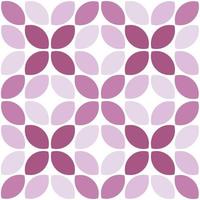 Modern minimalistic  geometric seamless pattern, rounded shapes, leaves in pink color scheme on a white background vector
