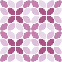 Modern minimalistic  geometric seamless pattern, rounded shapes, leaves in pink color scheme on a white background vector