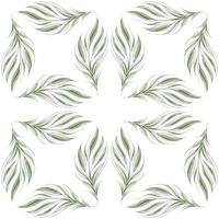 Modern seamless floral pattern, hand-painted green leaves on a white background. An elegant template for fashionable prints, printing, website design. vector