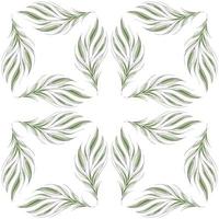 Modern seamless floral pattern, hand-painted green leaves on a white background. An elegant template for fashionable prints, printing, website design. vector