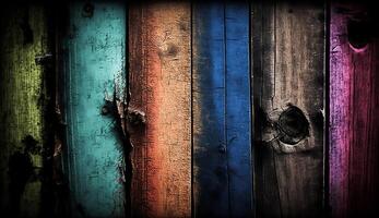 Old, grungy, colorful wood background, photo