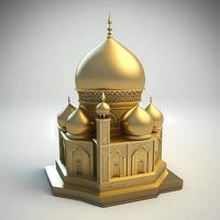 3d luxury mosque suitable for islamic event photo