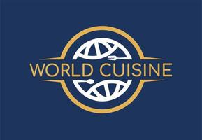 graphic design of global cuisine logo vector