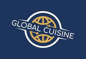 graphic design of global cuisine logo vector