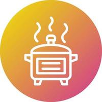 ilustración de diseño de icono de vector de olla de cocina caliente