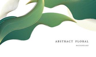 Abstract luxury art background with tropical leaves with gold line art elements vector