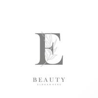 letter E logo floral logo design. logo for women beauty salon massage cosmetic or spa brand vector