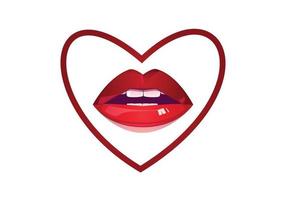 this is a red lips design vector