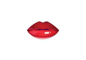 this is a red lips design vector