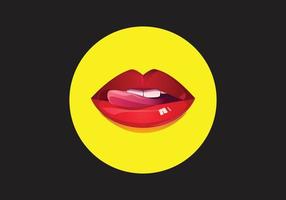 this is a red lips design vector