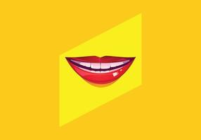 this is a red lips design vector