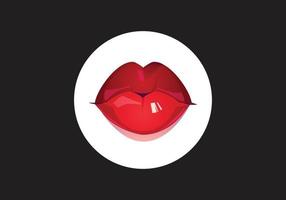 this is a red lips design vector