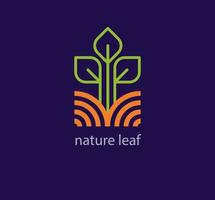 Creative natural leaf logo design. Modern design color. Organic lifestyle logo template. vector. vector