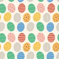 Textured Easter Eggs Pattern vector