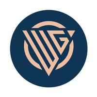 Creative simple Initial Monogram WG Logo Designs. vector