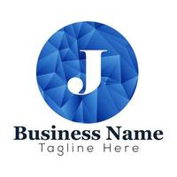 Abstract J letter modern initial lettermarks logo design vector