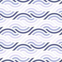 A seamless pattern with blue waves vector