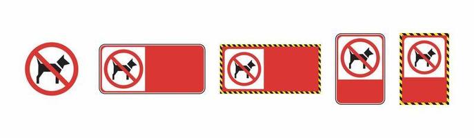 a sign prohibiting the bringing of animals vector