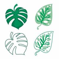 vector set of leaves