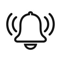 Alarm bell icon isolated on white background vector