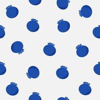 Seamless vector pattern with blueberries. Blue summer berry. Minimalistic berry background. Pattern for printing on fabric. Food theme.