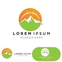 Mountain icon Logo Template Vector illustration design