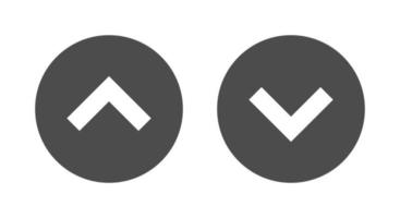 Up and down arrows icon vector isolated on circle background
