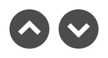 Up and down arrows icon vector isolated on circle background