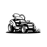 silhouette of a lawn mower illustration logo vector