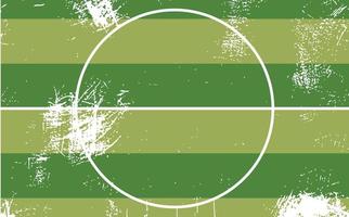 Top view of green striped football field in grunge style. Great for football and futsal background banner, flyer, or poster event. vector