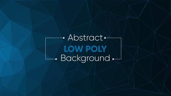 Blue theme abstract low poly background