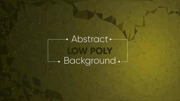 Gold theme abstract low poly background vector
