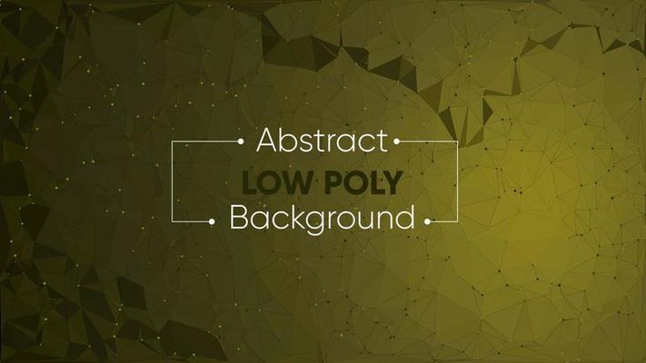 Gold theme abstract low poly background