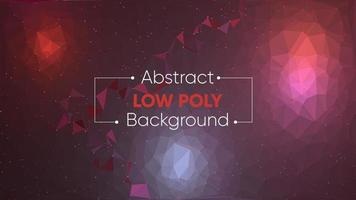 Red and purple theme abstract low poly background vector