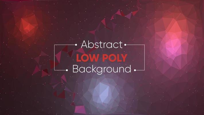 Red and purple theme abstract low poly background