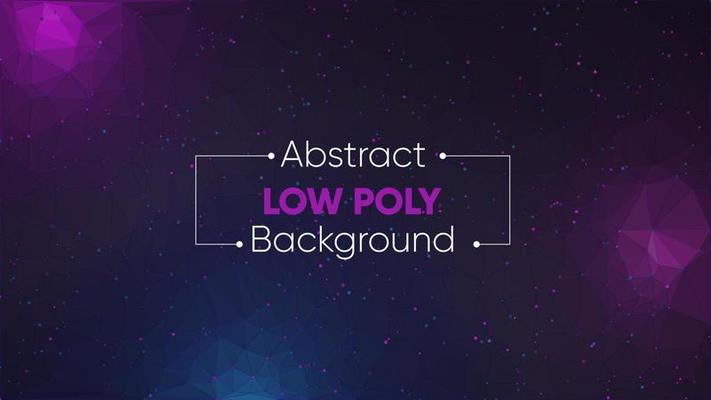 Blue and purple theme abstract low poly background