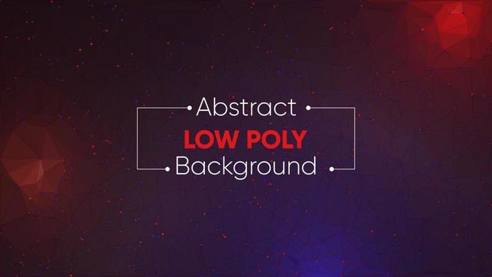 Abstract low poly futuristic theme with particles dots and lines background