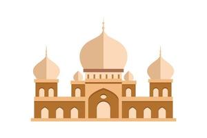 simple flat design mosque building isolated white background vector