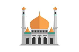 simple flat design mosque building isolated white background vector