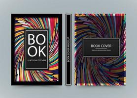 Book Cover colorful art swirl design colorful vector flyer design soft cover photo