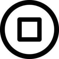 stop button icon vector , media symbol , stop music or video