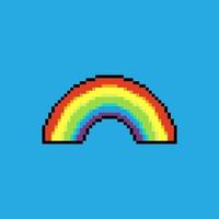 Pixel art illustration Rainbow. Pixelated Rainbow. Colorful Rainbow pixelated for the pixel art game and icon for website and video game. old school retro. vector