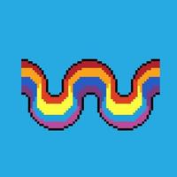 Pixel art illustration Rainbow. Pixelated Rainbow. Colorful Rainbow pixelated for the pixel art game and icon for website and video game. old school retro. vector