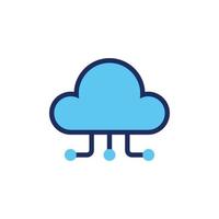 vector icon concept of cloud and network. Can be used for office, technology, education, company. Can be for web, website, poster, apps