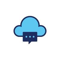 vector icon concept of clouds and comments. Can be used for community, education, technology, debate, social media. Can be for web, website, poster, apps