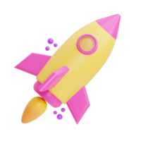 Business Icon, Rocket , 3D Illustration png