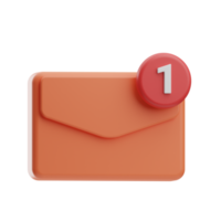 E-Commerce mail notification 3D Illustration png
