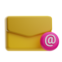 ui icône, boîte de réception e-mail, 3d le rendu png